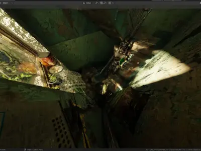  entrance scene day and night look 3D model