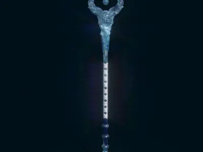 Staff 07 V2 Low-poly 3D model