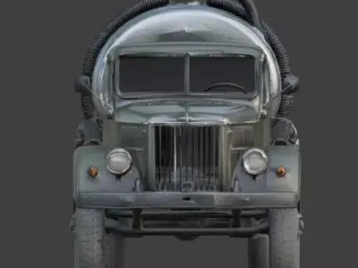 WWII Water Van 3D  Low-poly 3D model