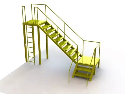 Stair ladder Free 3D model