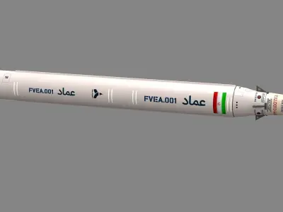 Emad Iranian Ballistic Missile 3d Model 3D model