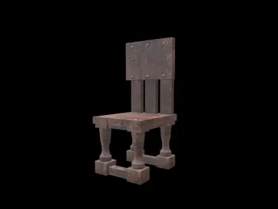 Old Chair Low-poly 3D model purchase