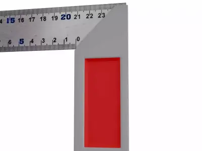 L Shaped Ruler 3D model