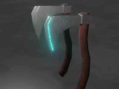 Viking Battle Axes Low-poly 3D model
