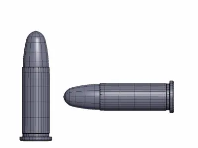 9mm bullet Low-poly 3D model