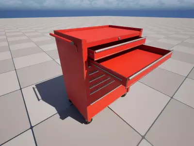 Toolbox Cabinet Game Ready PBR Low-poly 3D model
