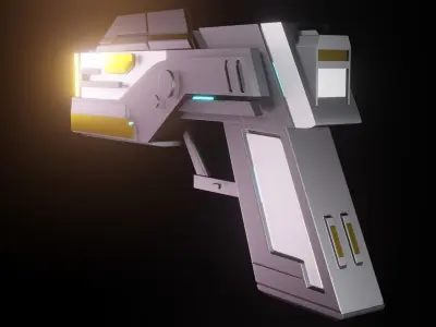 Sci-fi Gun Free low-poly 3D model get
