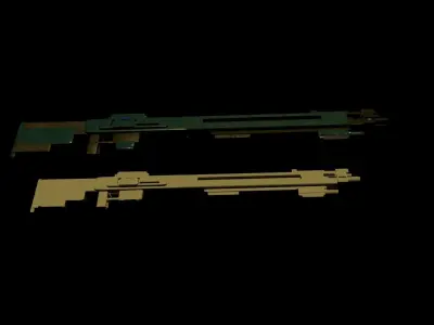 Warframe Snipetron Sniper Low-poly 3D model