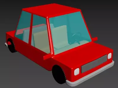 Cartoon car 3D print model
