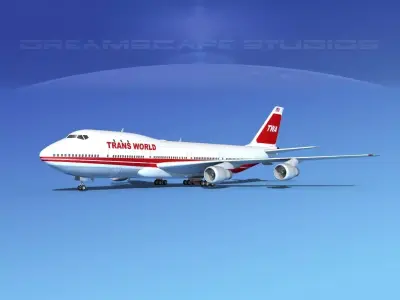 Boeing 747-100 TWA 2 3D model