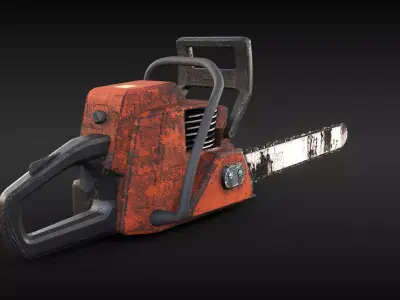 Generic Modern Old Gas Chainsaw 3D model