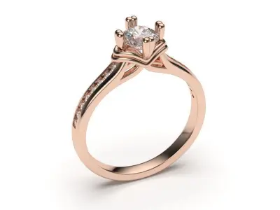  solitaire with ring sizes  8 part S35  3D print model