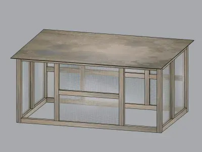 Cage for small animals Low-poly 3D model