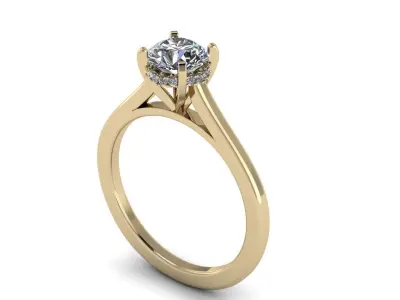 Jewelry diamond hello ring 3D print model