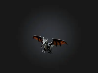 Realistic Dragon Model Low-poly 3D model