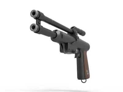 Blaster Pistol of Boba Fett from The Mandalorian TV series 3D model