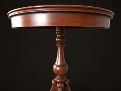 Vintage small table Low-poly 3D model