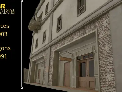 Building PBR 01 Low-poly 3D model
