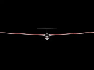 Glider in night sky 3D model