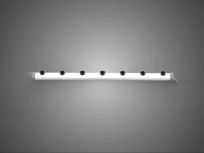 IRRIGATION PVC GROW CHANNEL PIPE PLANT ROOT NUTRIENT HYDROPONIC 3D model