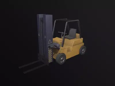 Low poly forklift Low-poly 3D model