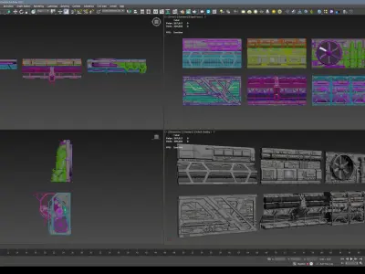 Sci-Fi Architecture Panels Kit Vol 03 Walls-PBR 3D model