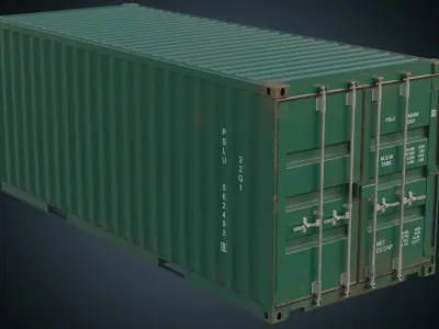 Cargo Container 6B Low-poly 3D model