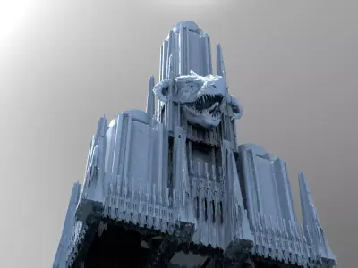 Aqua dome temple ruin 3D model