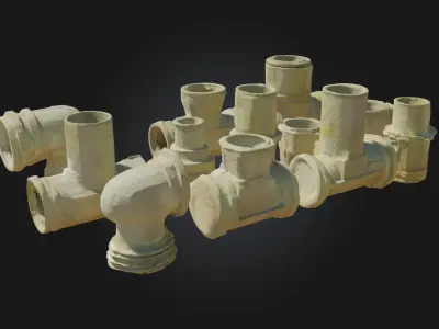 Plumbing Fittings Collection Versatile Pipe Connectors 3D model
