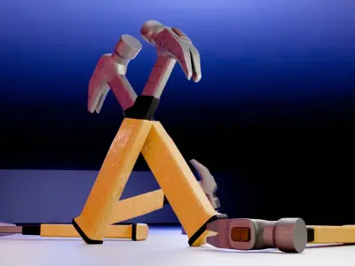 hammer Free low-poly 3D model 10
