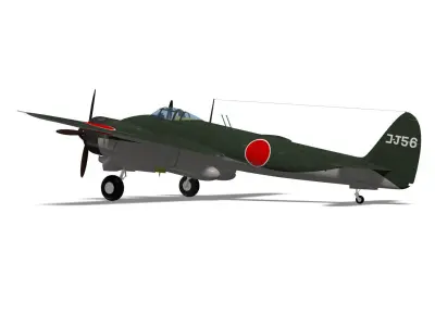 Nakajima J5N Tenrai 3D model