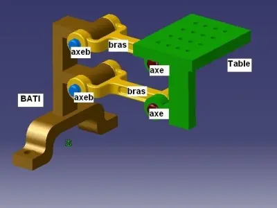 Circular robotic arm with handle Free 3D model