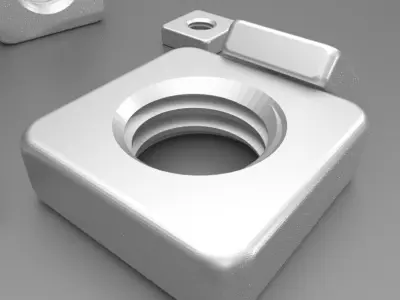 Nut Square DIN  562 - M2 to M90 3D model
