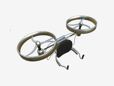 Jetpack Electric B06 Aluminum  - SciFi Character Design Low-poly 3D model