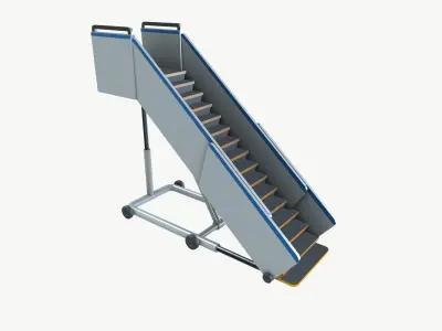 Airport Stairs Low-poly 3D model