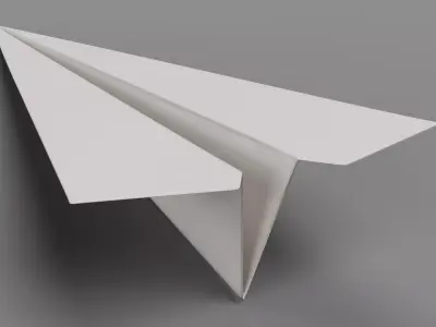 Paper Plane V1 Low-poly 3D model
