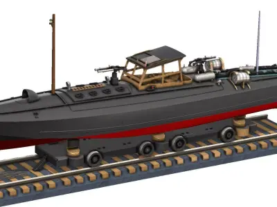 Thornycroft 55ft Coastal Motor Boat 3D print model