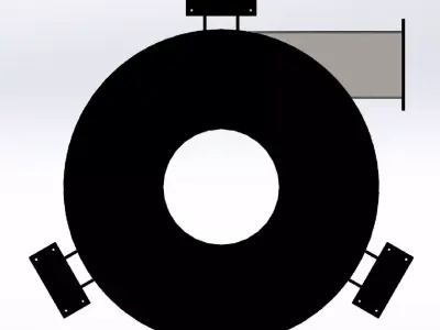 High-efficiency dust cyclone 3D model