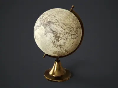 Classic Globe Low-poly 3D model