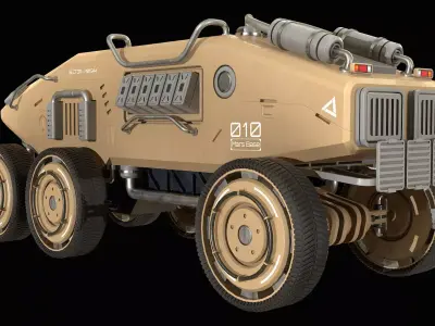 Mars Rover-1-Desert 3D model