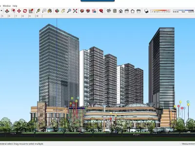 Sketchup Commercial Complex C6 3D model