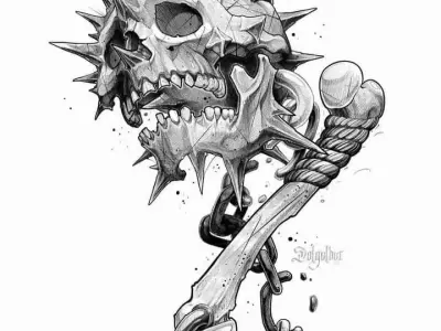 Skull Weapon 3D model
