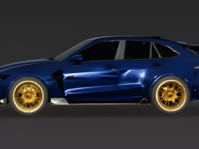 Track-Tuned Widebody Sport SUV 3D Model Low-poly 3D model