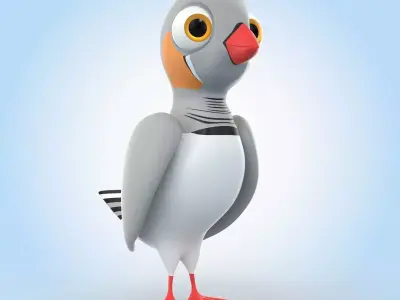 Zebra Finch 3D model