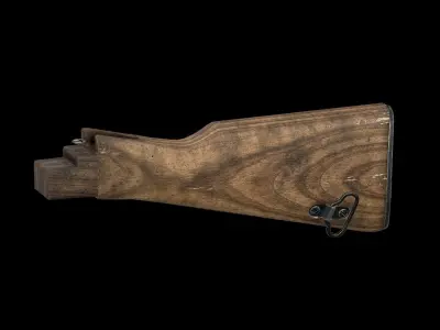 AK - STOCK - AKM WOOD STD Low-poly 3D model