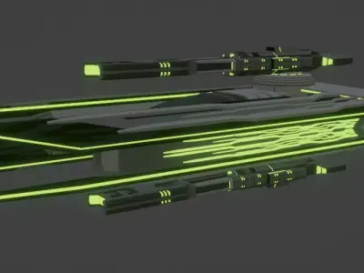 Alien Spaceship 3D model shop