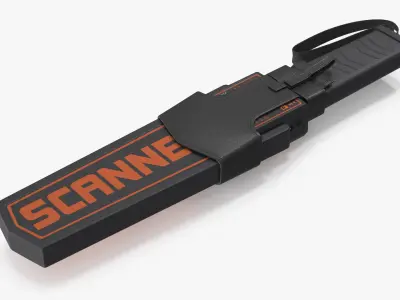 Handheld Metal Detector Wand 3D model