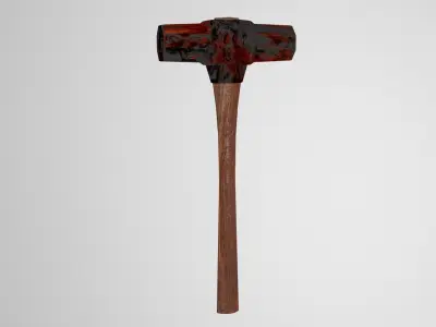 Rusted Sledgehammer Low-poly 3D model