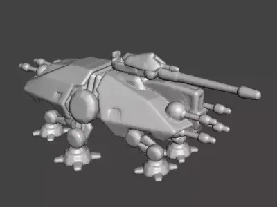 6MM SCALE AT-TE WALKER MINIATURE MODEL FOR SCIFI GAMES EPIC 3D print model