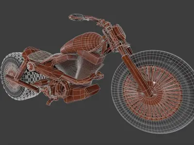 Scrap Motorcycle 3D model